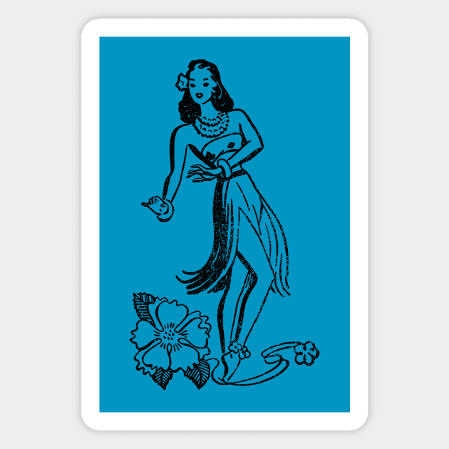 Hula Dancer 2 Magnet by GloopTrekker